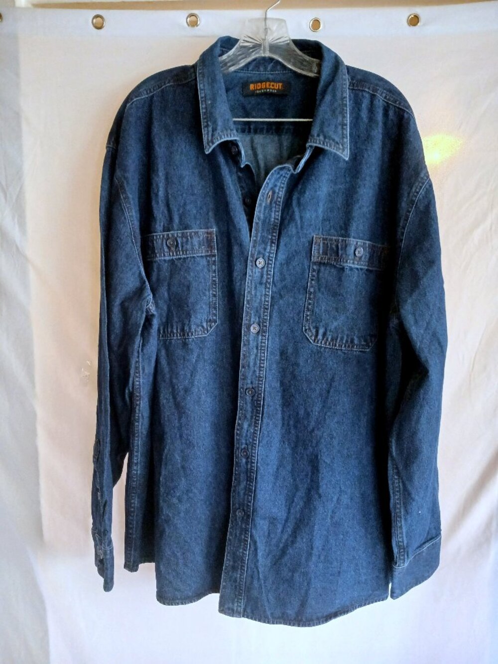 Ridgecut Denim Jean Button-Up Shirt 2XL Rugged Workwear Outdoor Western Utility